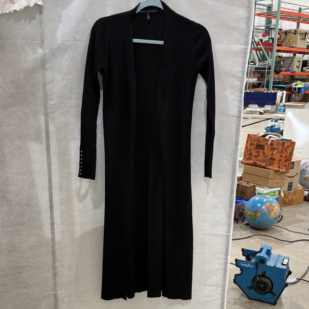 Elegant Black Long Cardigan sweater